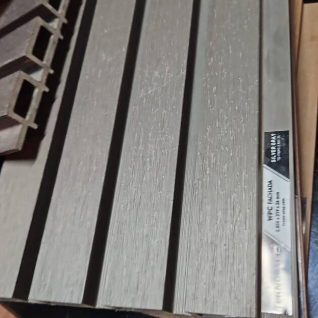 WPC Lambrín exterior muros y techos - Silver gray