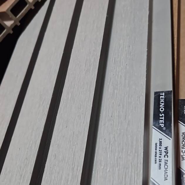 WPC Lambrín exterior muros y techos - Stone gray